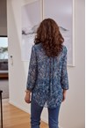 FLORENCE PLEAT BLOUSE - blue coast
